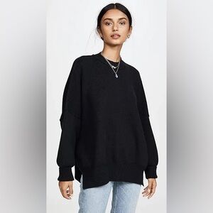 Free People Easy Street Tunic | Black Crew Neck Sweater